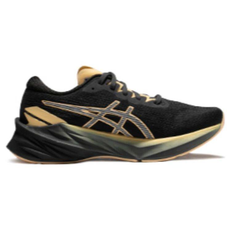 Asics Novablast 3 Lite-Show Comfortable Fabric Synthetic Leather Durable Breathable Low-Top Casual Running Shoes Women Sneaker Black Gray 1012B542-001