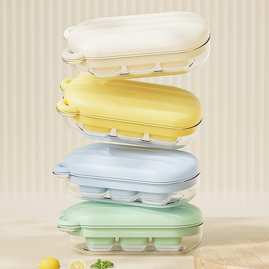 Yousheng Ice Cube Mold with Sealed Lid Large Capacity Silicone Ice Tray One-Click Release Soft Bottom Freezer Safe Ice Maker for Kitchen