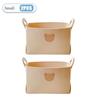 1-8PCS Bear Felt Storage Basket Snacks Toys Storage Basket Large Capacity Foldable Clothes Organizer Desktop Sundry Organizer