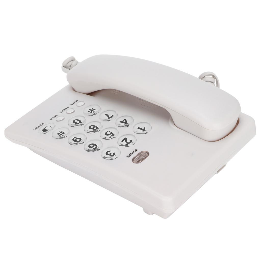 KXT504 Single Wired Corded Telephone Multifunction   Desktop Phone with Big Buttons for   Hotel(Black )