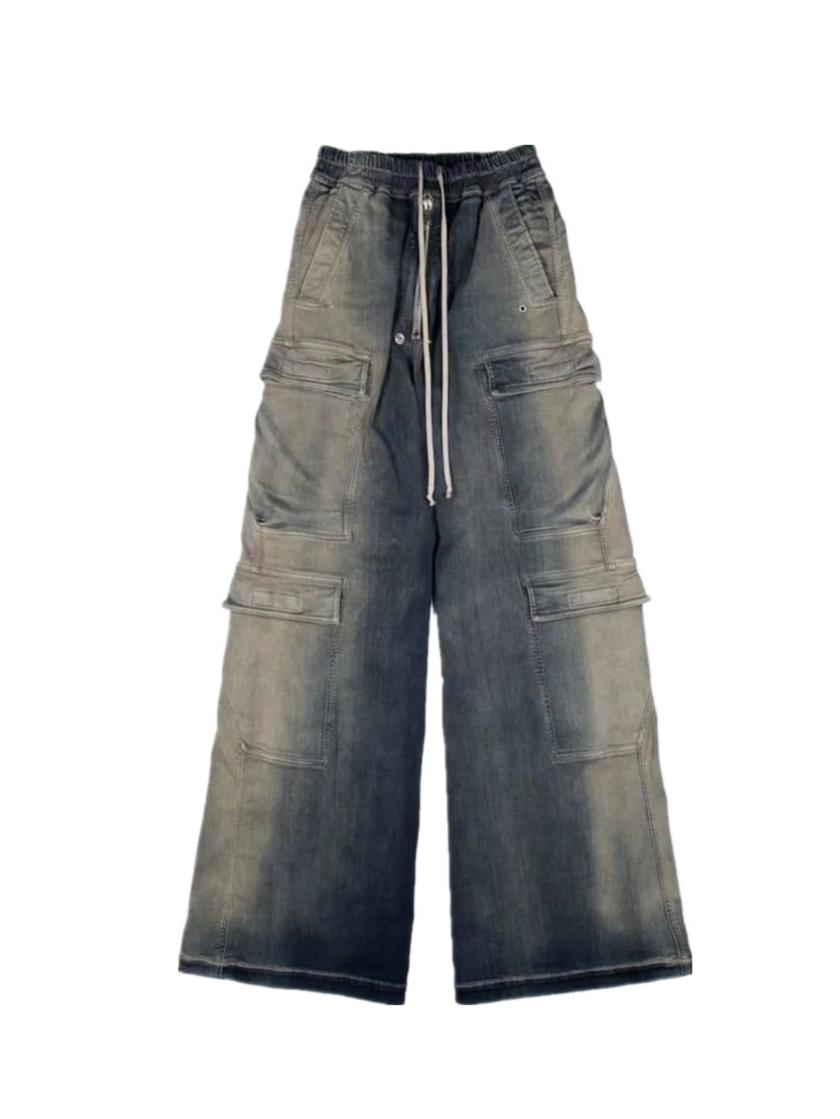 

«Унисекс комбинезон из синих джинсов с эффектом градиента и кепкой в стиле RO» 2XL