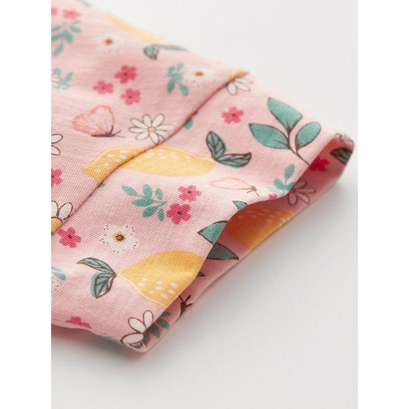 New Summer Floral Dress for Girls, Bamboo Jersey Cotton Dress, Pure Cotton Thin Short-Sleeve Dress for Girls, Export