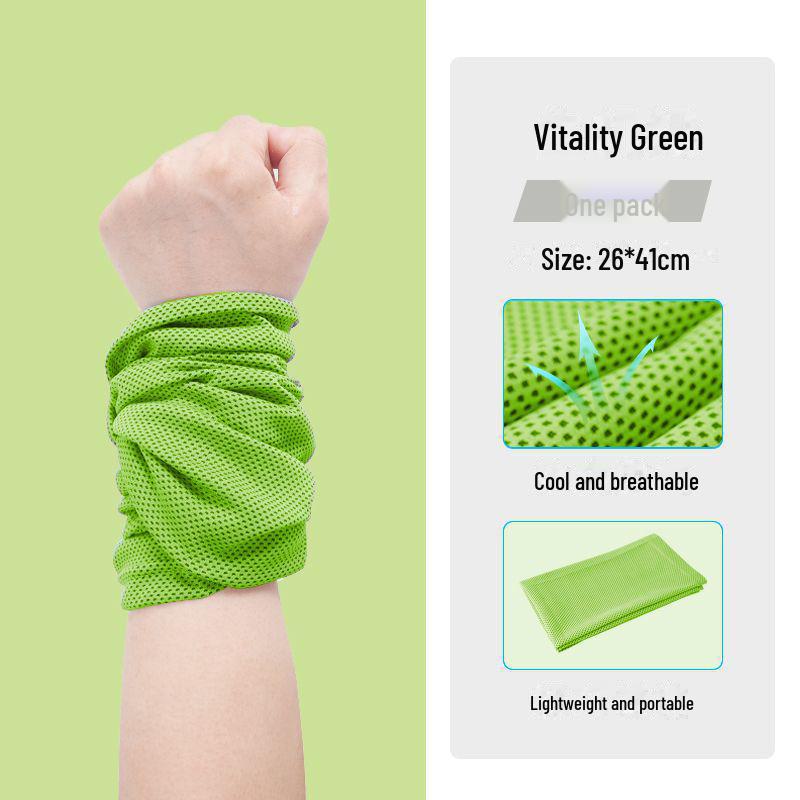 

Охолоджуючий рушник Ice Silk - швидковисихаючий спортивний рушник, що поглинає піт, для тренажерного залу та на зап’ясті Cooling Quick-Dry Wrist Towel