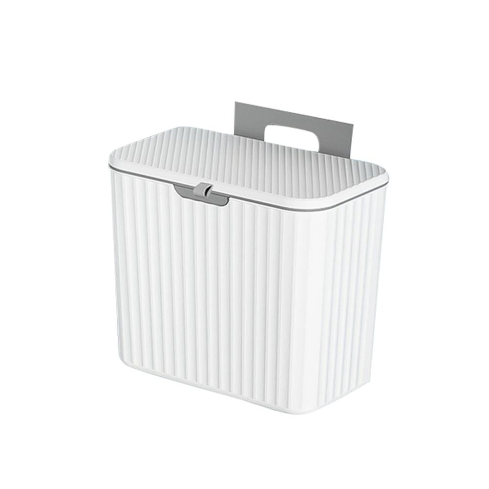 Good-1 Piece Kitchen Trash Can Large Capacity Garbage Cans With Lid Hanging Trash Bin For Bathroom Cabinet 7L