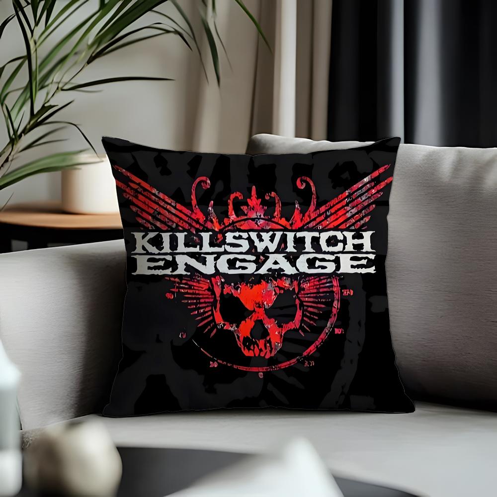 Trending Kkillswitch Engageied Cushion Cover Antidustmite Pillowcase Invisible Zipper Silky Short Plush Sofa Cushion Cover