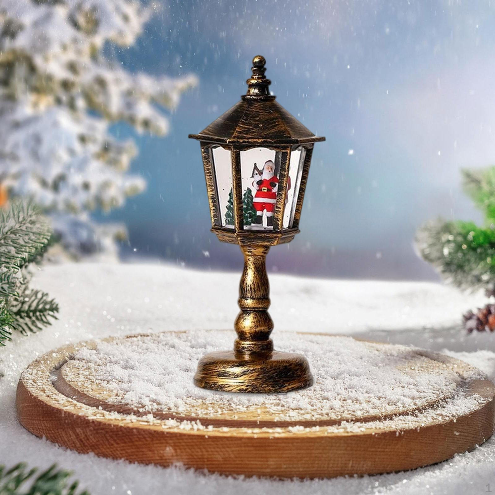 

Рождественский снежный шар-фонарь, сверкающий, с Санта-Клаусом, музыкальная шкатулка, рождественское украшение для вечеринки