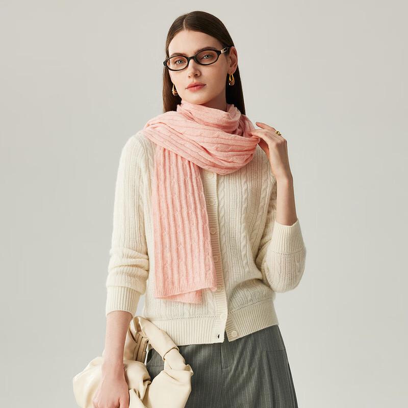 Zhaojun Women's Cable Knit Cashmere Cardigan