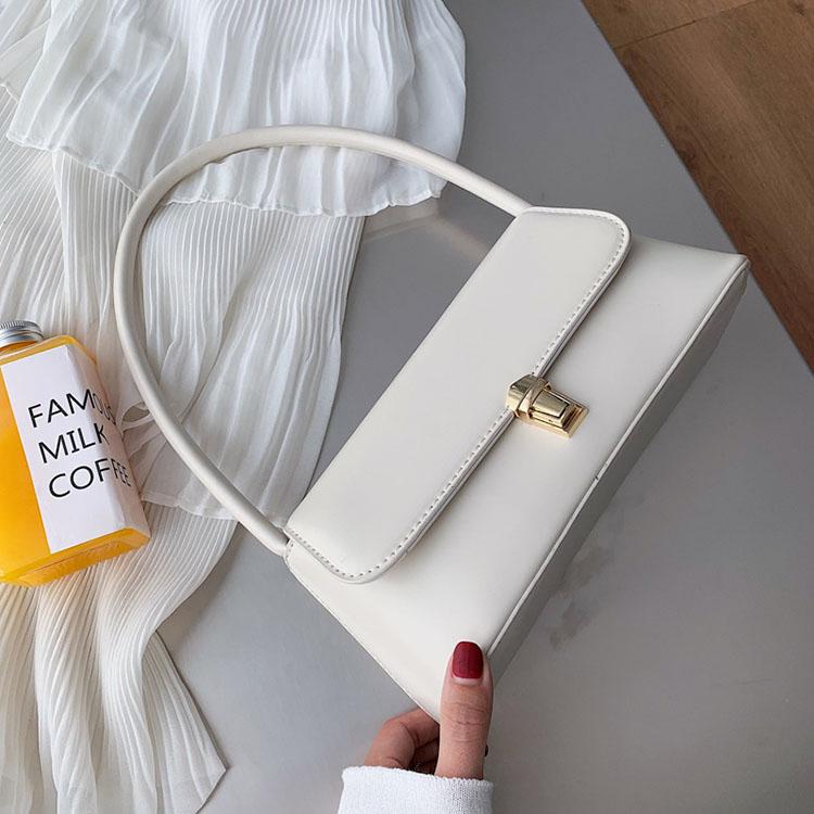Retro Underarm Bag For Women 2024 Popular New Korean Versatile Red Shoulder Bags Simple Solid Commuter Female Handbags For Work