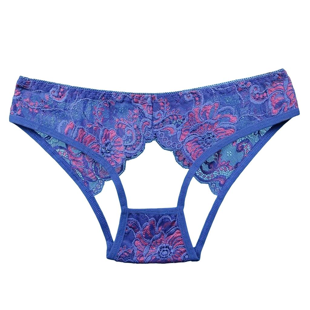 Sexy Hollow Out Lace Underwear Women Low Waist Hipster Floral Embroidered Panties Sheer Thin Briefs