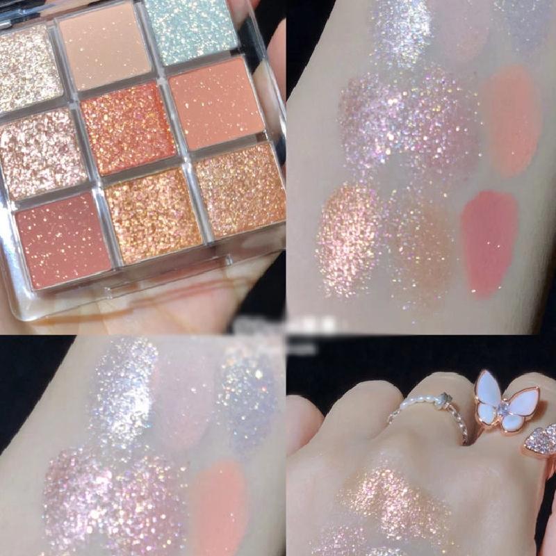 9 Farben Lidschatten-Gesichts-Make-up-Palette Langlebiger Lidschatten