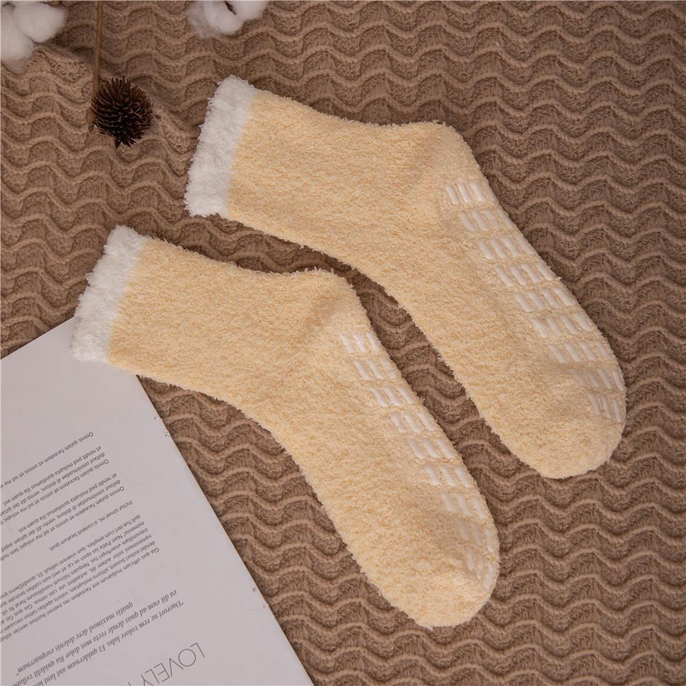 Women's Non-Slip Plush Fleece Slipper Socks