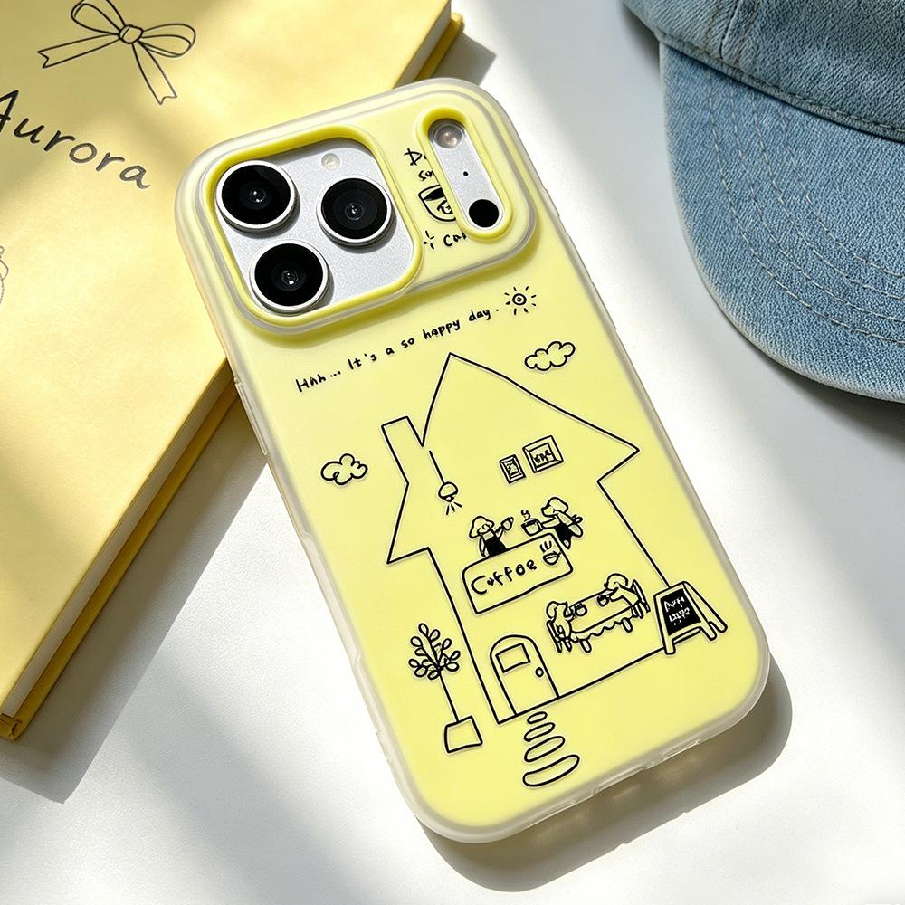 Line small house for iPhone17promax glory matte female Xiaomi Huawei mate60 mobile phone case female apple 7
