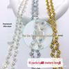Gold and Silver Rhinestone Trim: Hand-stitched Ethnic Jingpo Miao Lace for DIY Clothing Accessories