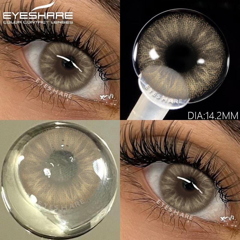 Natural Color Contacts Lenses for Eyes 1 Pair Colorful Beautiful Pupil Blue Colored Lenses Brown Eyes Contact
