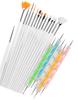 20 pcs Nail Art Gel Design Pen Painting Polish Brush Dotting Drawing Tools Set
