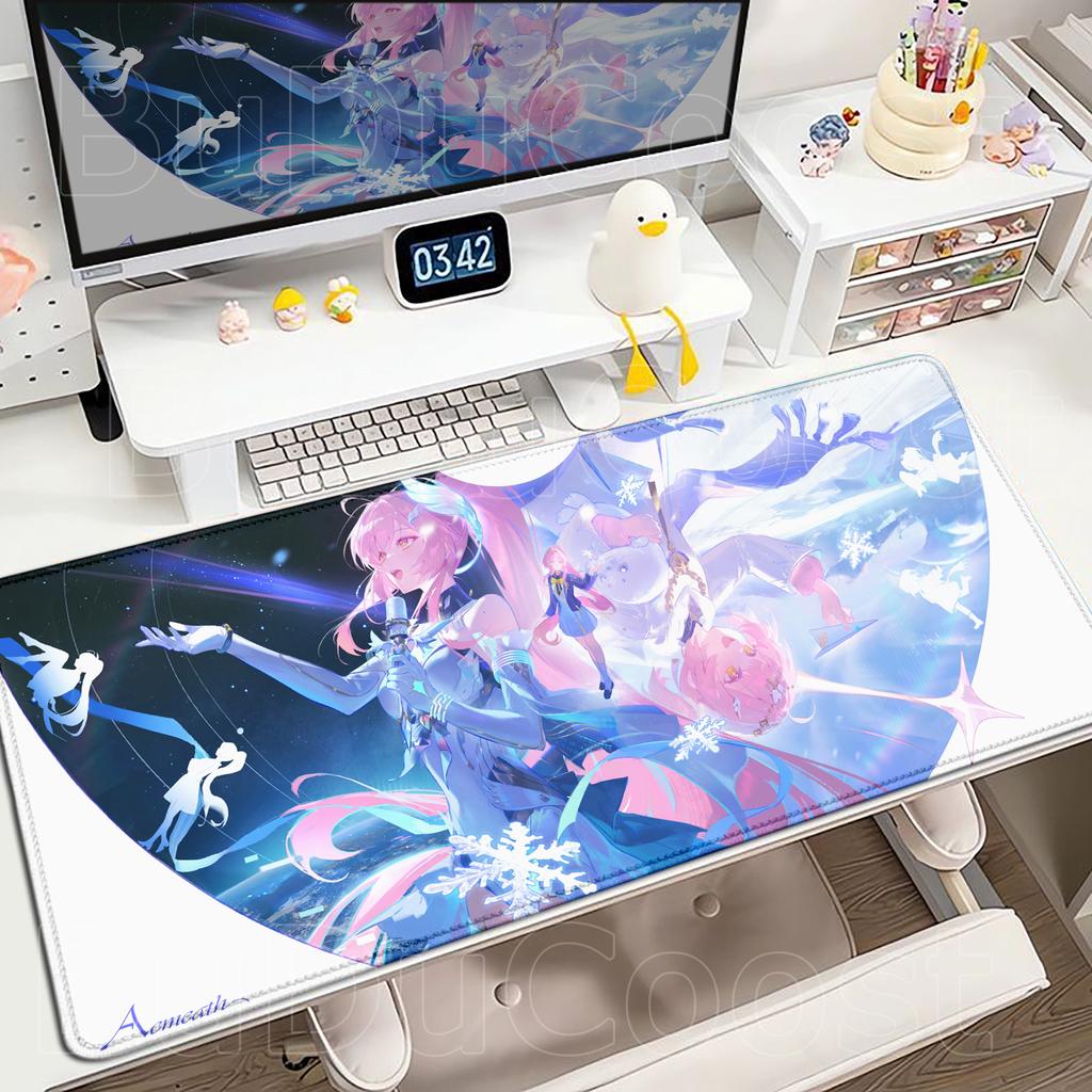 Mouse Pad de Jogo para Menina de Anime Wuthering Waves Tapete de Mesa Aemeath Acessórios de PC para Escritório Teclado Tapetes de Jogo com Mousepad