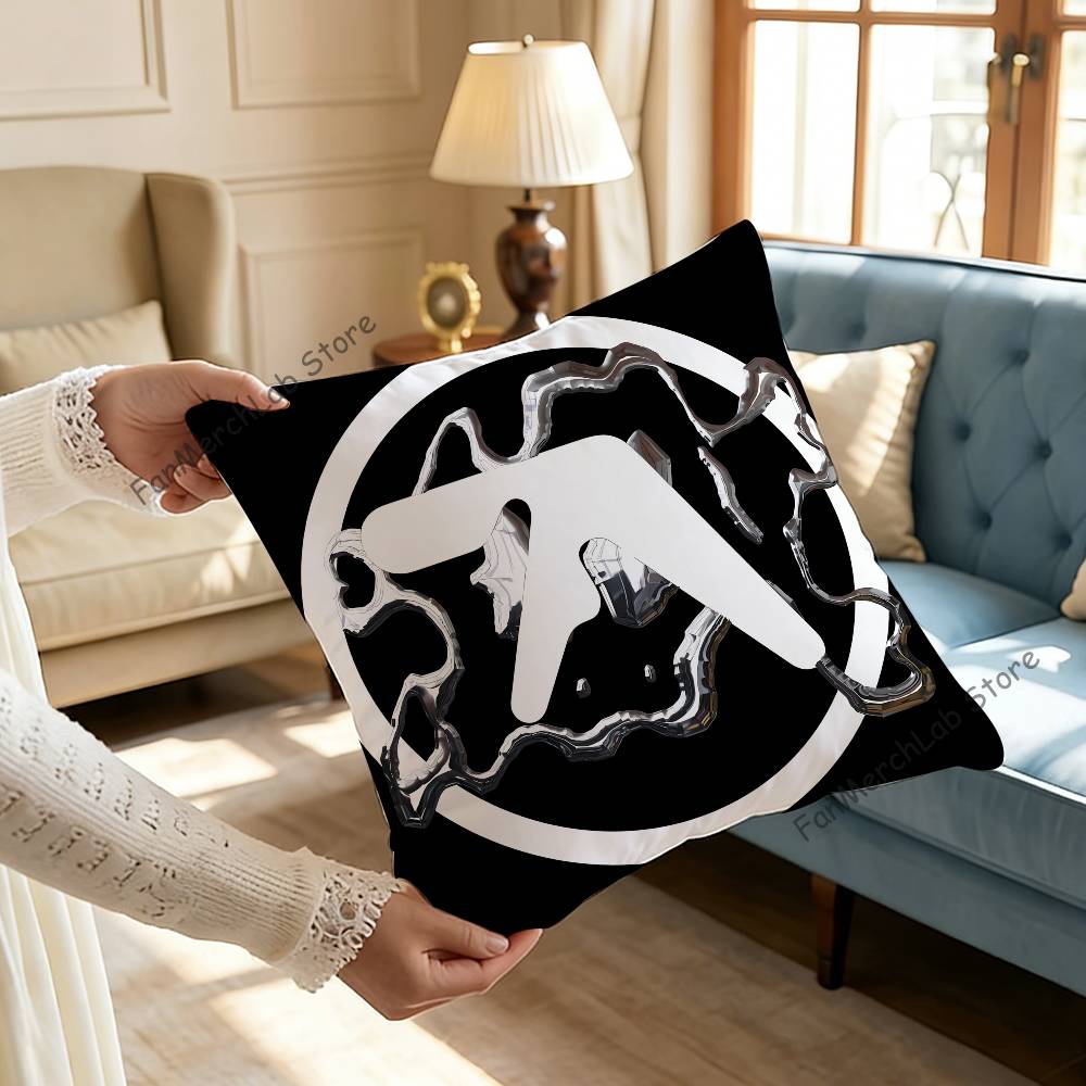 

Punk Aphex Twin Logo Pillowcase Pillowslip Cushion Plush Boys Girls Cartoon Anime Kawaii Decoration Kids Birthday Cute Gifts 30x30cm