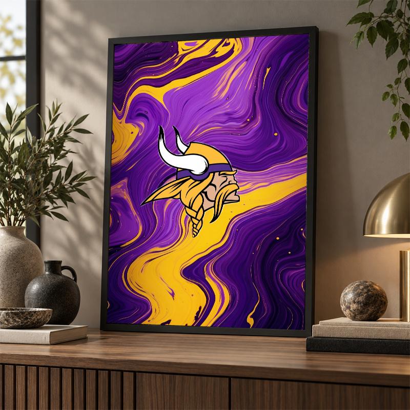 DIY 5D Diamond Painting Minnesota Vikings Full Drill Diamond Art Wall Decor Craft Kit