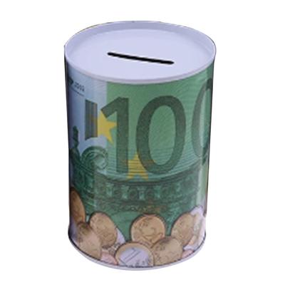 Bonito EURO Coin Bank Money Box Durável Seguro Metal Piggy Bank para Colecionar Caixa de Poupança de Dinheiro