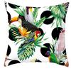 Parrot Toucan Floral Pillowcase Tropical Flowers Plants Print Cushions Cover Livingroom Sofa Decorative Throw Pillows Home Decor