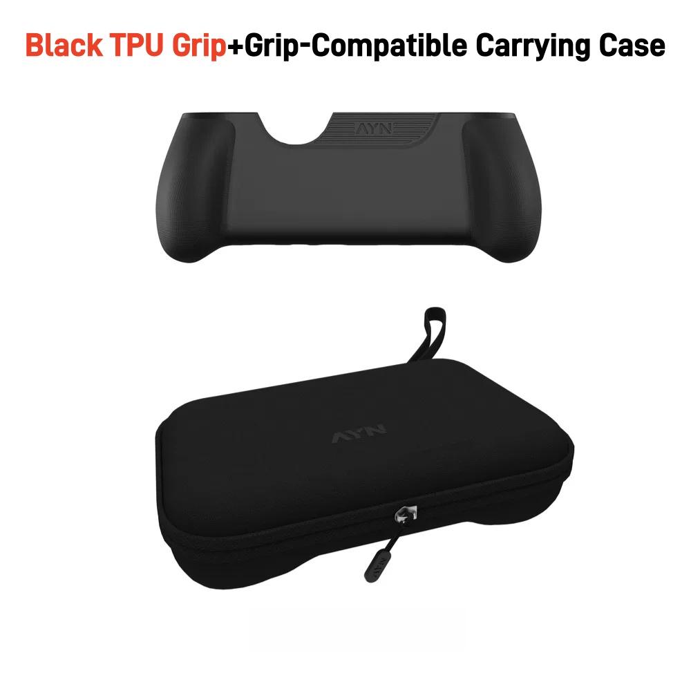 AYN THOR Gaming Console Accessory Bundle Ergonomic TPU Grip + Shockproof Carry Case + HD Tempered Glass Screen Protector