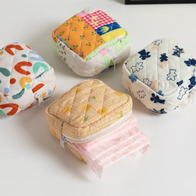 Florale Aufbewahrungstasche für Damenbinden, Taschen für Damenbinden für Mädchen, Kosmetiktasche, Geldbörse, Kartentasche, Reise-Kosmetik-Organizer