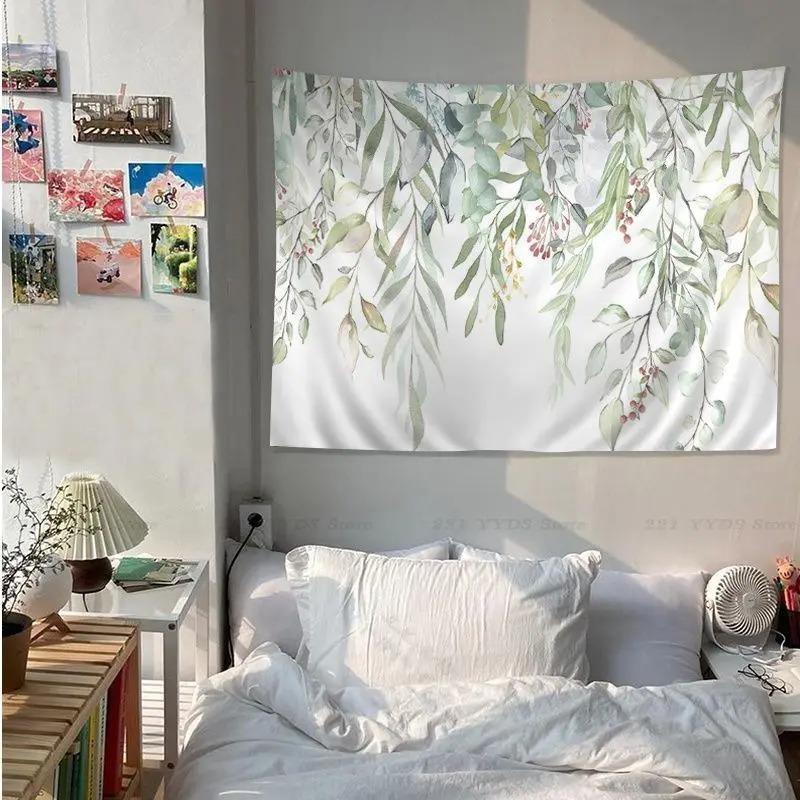 

Гобелен для гостиной в офисе, простой цветок, плакучая ива, подвесная ткань, украшение на стену дома, гобелен 100x75cm
