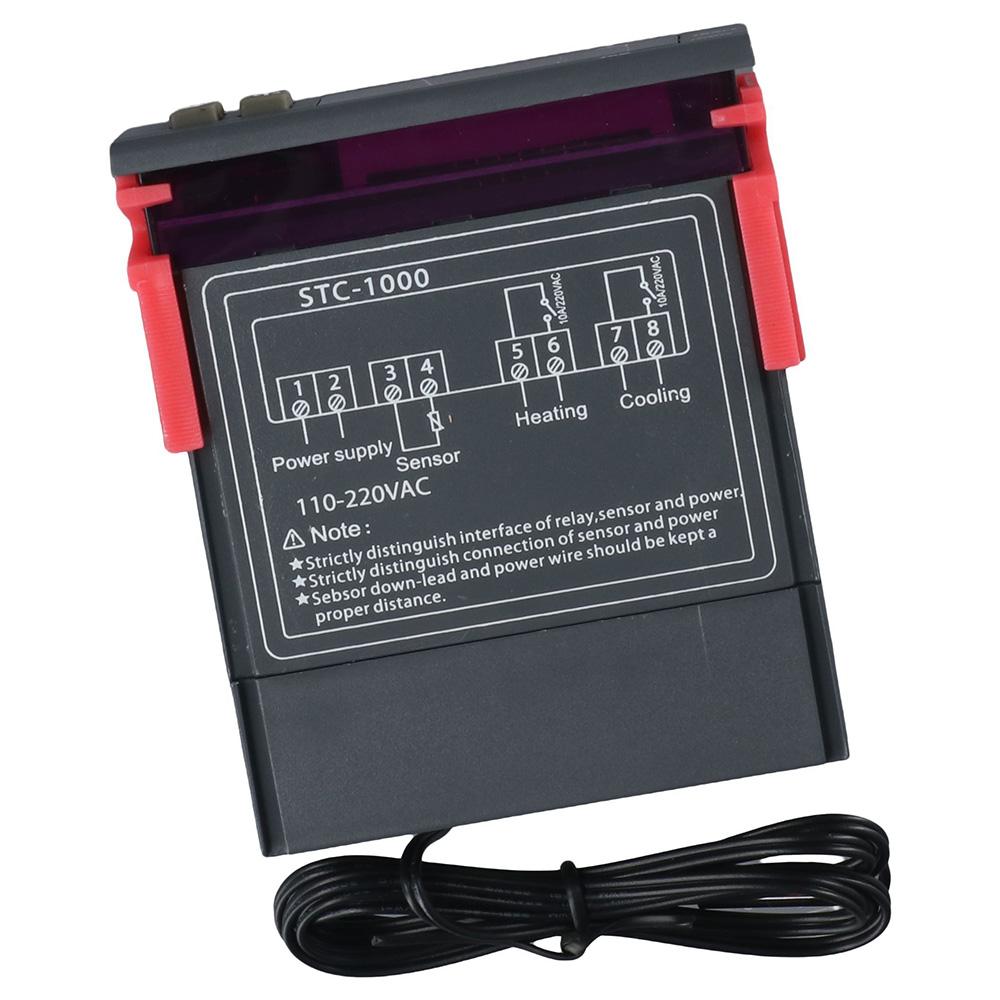 

Digital Temperature Controller Fahrenheit and Centigrade Thermostat with Sensor 2 Relays ITC-1000F for Refrigerator Fermenter