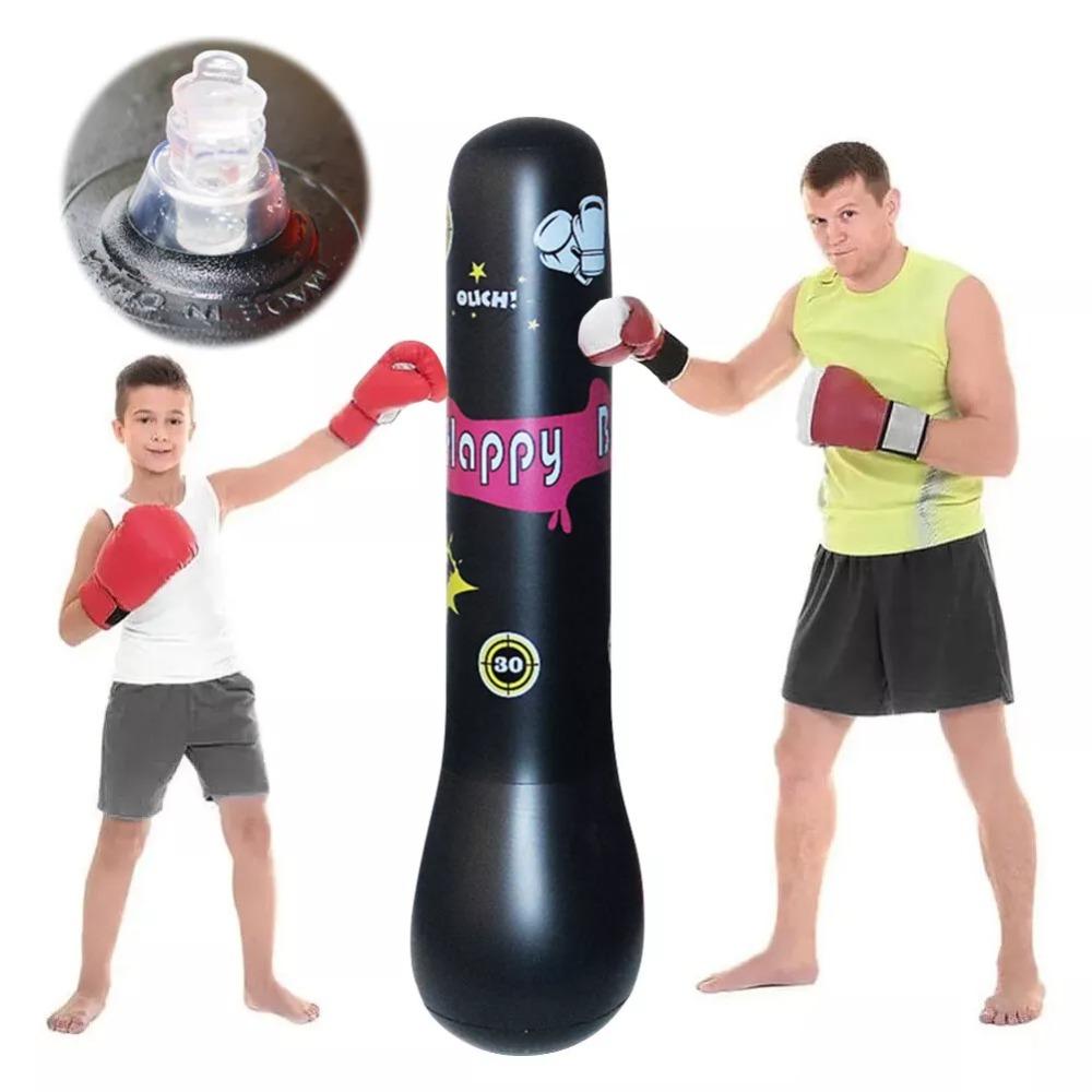 Thickened Bounce-Back Punch Bag Tumbler Design Kids Stress Relief Toy  Indoor/Outdoor Play