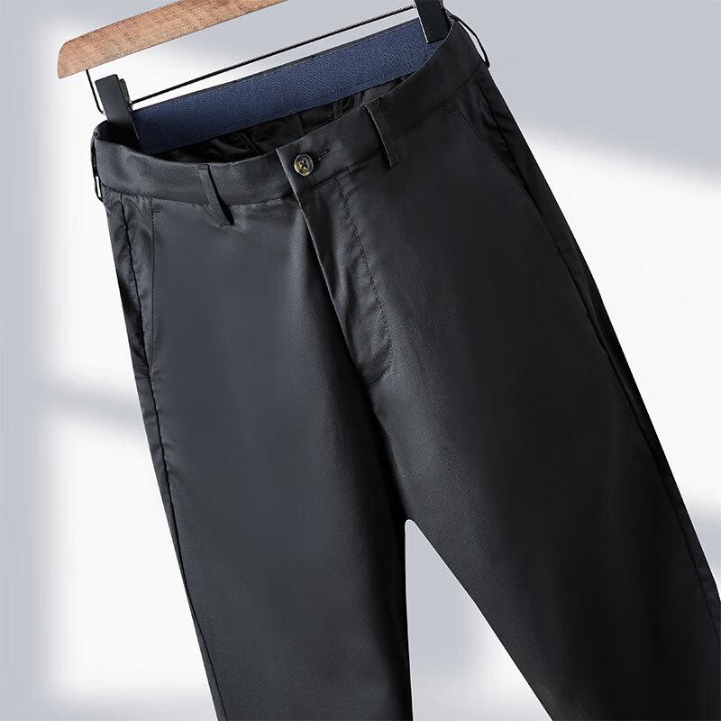 

Fengmao Men s Lyocell Loose Straight-Leg Wrinkle-Resistant Casual Pants FMMY2103 32