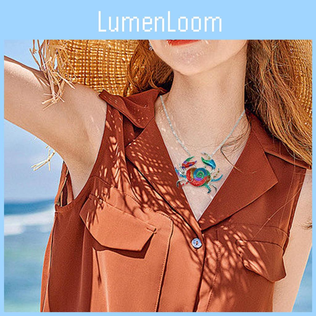 Charming Crab Jewelry Set Featuring Stylish Alloy Necklace And Earrings For Women