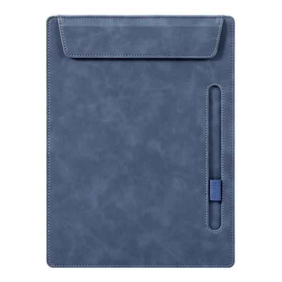 Faux Leather Hardboard with Magnetic Page Clip A4 Letter Size File Clipboard with Pen Holder Document Organizer Writing Pad