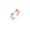 Women's Cross Zirconia Fashion Ring, Personalized Design, Cool Style, Adjustable Open Index Finger Accessory.