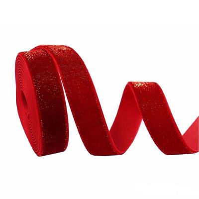 Sewing Ribbon 5 Yards Christmas Velvet Ribbon DIY Various Sizes Gift Box Packaging Ribbon Glitter Wide Red Gold Ribbon New Year
