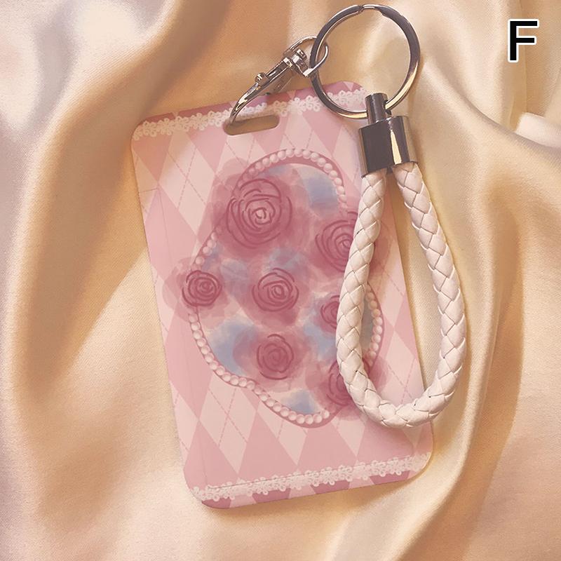 1Pc Women Men Business Card Holder Cartoon Cute Credit Card Holders With Keyring Bank Id Holders Badge Child Bus Card Cover Case