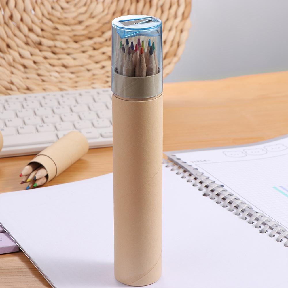 Kawaii Painting Barreled Drawing Art Colored Pencil Pencil Crayon 12 Color Pencil Student Pencil