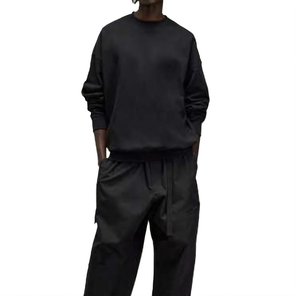 Adidas X Y-3 Collaboration French Terry Comfortable Soft Versatile Sweater Men Sweater Black JN4926