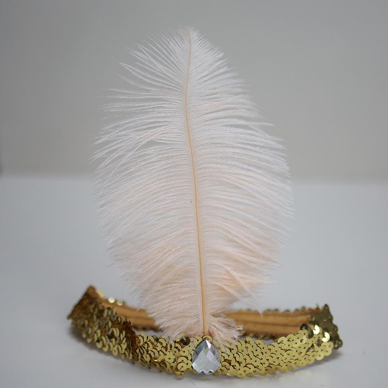 

Детская красочная повязка на голову с перьями и пайетками для индийских представлений