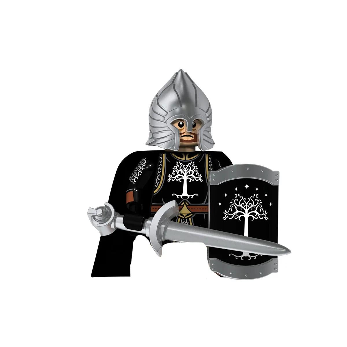 Средневековый Военный Воин Кукла Конструктор Спартанский Воин Крестоносец Римский Рыцарь Оружие Меч Шлем Детская Игрушка Подарки