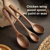 Wooden Spoon for Eating Food Grade Wooden Spoon Household Lacquerless Chicken Wing Wooden Spoon Honey Spoon