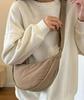 Summer 2025 Women's Waterproof Nylon Crossbody Bag - Solid Color Dumpling Style