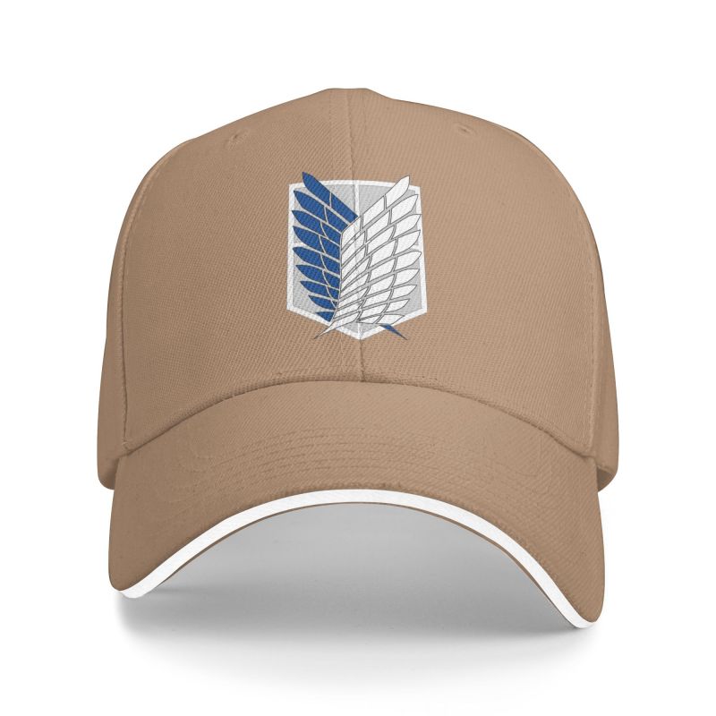 Attack On Titan Print Sandwich Baseball Caps Wings of Freedom Mikasa Snapback Hats Daily Bucket Cap Unisex Adjustable Hat
