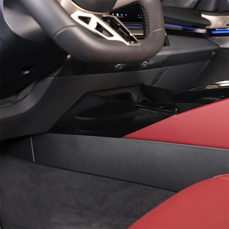 ABS Kohlefaser/Schwarz Für BMW 5er G60 2025+ Auto Mittelkonsole Becherhalter Seitenverkleidung Abdeckung Aufkleber Auto Innenraum Zubehör
