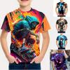 Clothing for Kids Cartoon Character 3D Printing Summer Casual Comfortable Round Neck Short Sleeve Tees Top Boy T-shirt