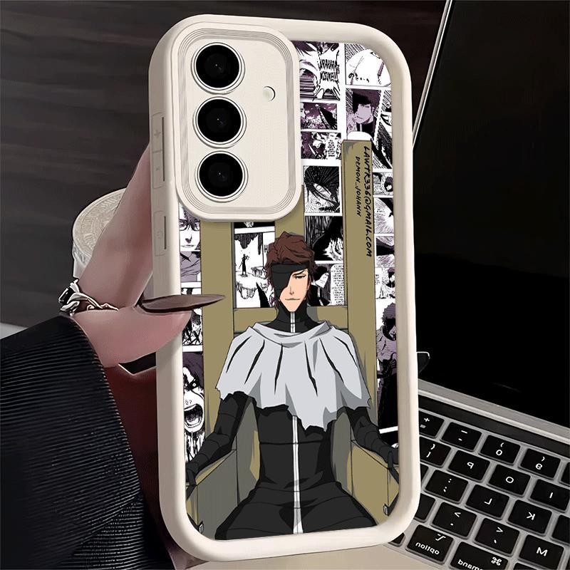 Phone Case for Samsung Galaxy S26 S25 Ultra S24 FE Bleach Anime Ichigo Kenpachi Shell S23 Plus S22 + S21 S20 5G Soft Silicone Fu