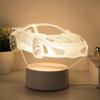 Cool 3D Sports Car Night Light, USB Warm Color Light, Home Office Study Bedroom Desktop Decoration Atmosphere Light, Gift Light