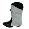 Wind Soft Leather Niche Design Pants Tube Boots Pointed Head Flat Bottom Splicing Thin V-mouth Short Boots Women's Spring Martin Boots