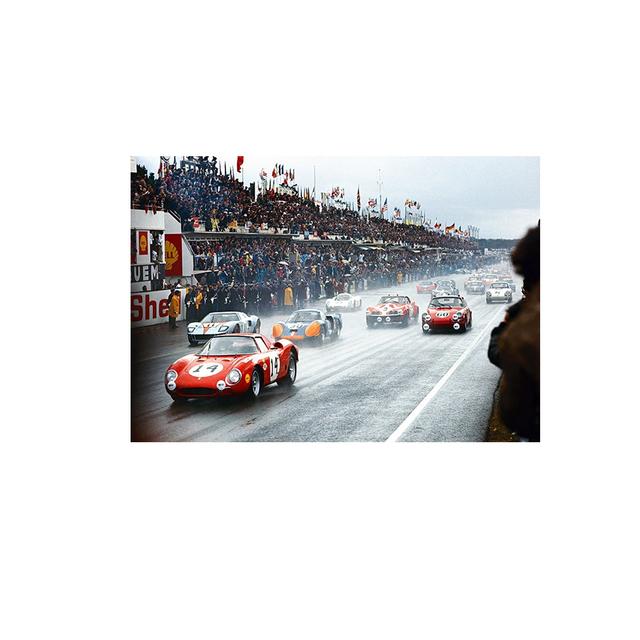 Solid Wood Frame 24 Hours Of Le Mans Original Race Car Poster Print On Canvas Wall Art Painting Picture For Living Room Home Decoration