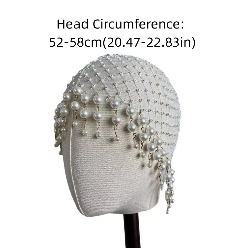 Hohles Perlenquasten-Haarhut Perlenquasten Luxus-Kopfbedeckungen Brautaccessoires