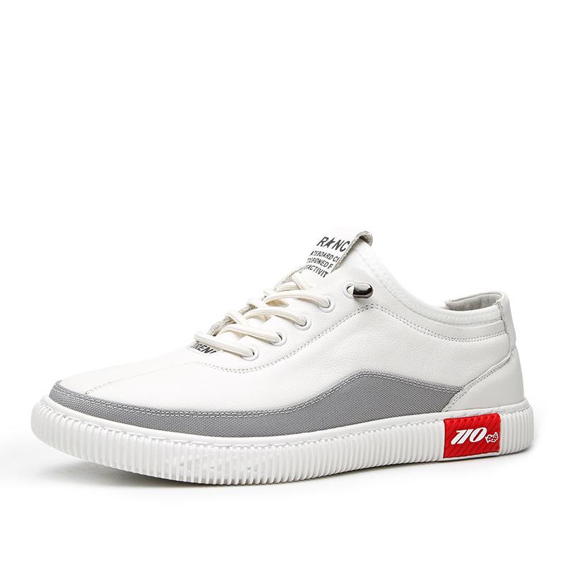 

2025 прямая поставка мужская обувь весенняя трендовая обувь новая мода маленькие белые туфли повседневные кеды ленивая обувь мужская 44